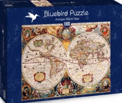 Bluebird Puzzle Antieke Wereldkaart - puzzel van 1000 stukjes