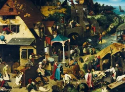 Bluebird Puzzle Pieter Bruegel - Spreekwoorden - puzzel van 3000 stukjes
