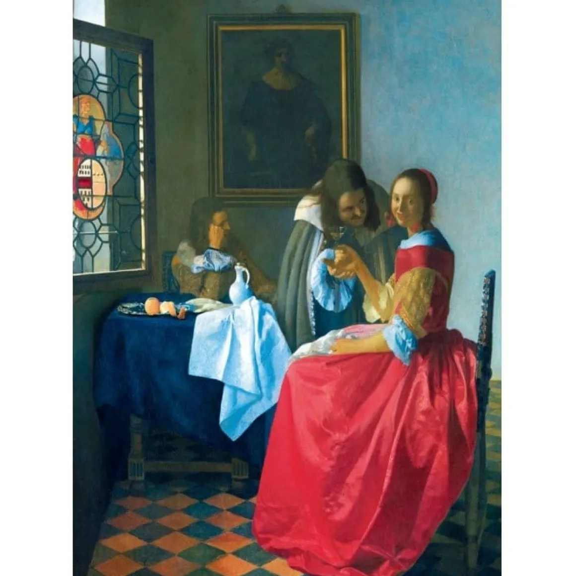 Bluebird Puzzle Vermeer - Het meisje met het Wijnglas, 1659 - 1000 stukjes
