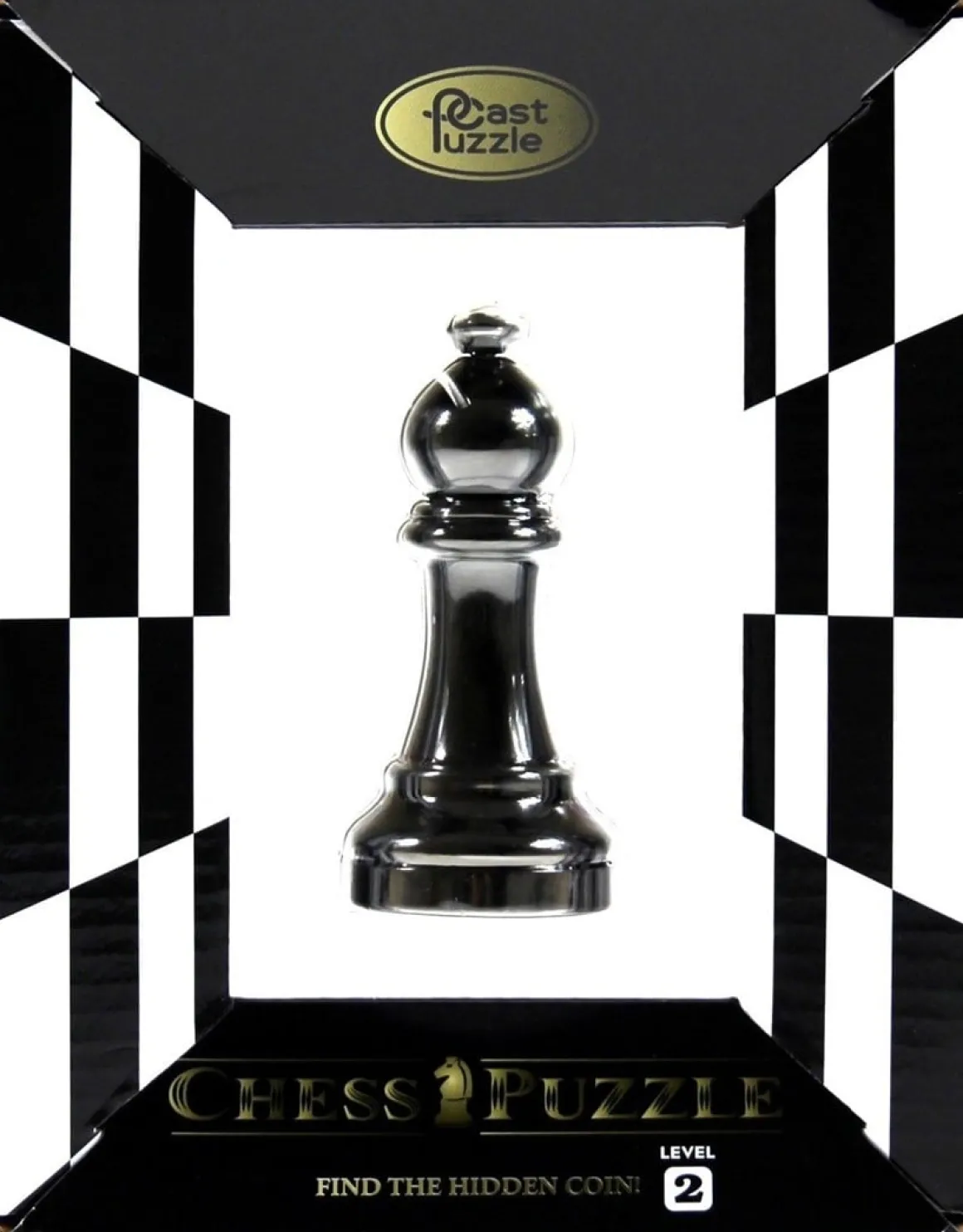 Cast Puzzle Loper Zwart - Schaakstuk - breinbreker