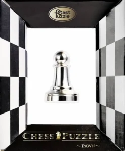 Cast Puzzle Pion Zilver- Schaakstuk - breinbreker
