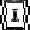 Cast Puzzle Toren Zwart- Schaakstuk - Cast breinbreker