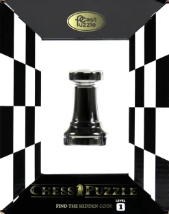 Cast Puzzle Toren Zwart- Schaakstuk - Cast breinbreker