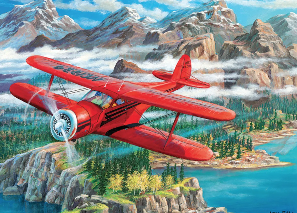 Cobble Hill Beechcraft Stagerwind - puzzel van 500 XL stukjes