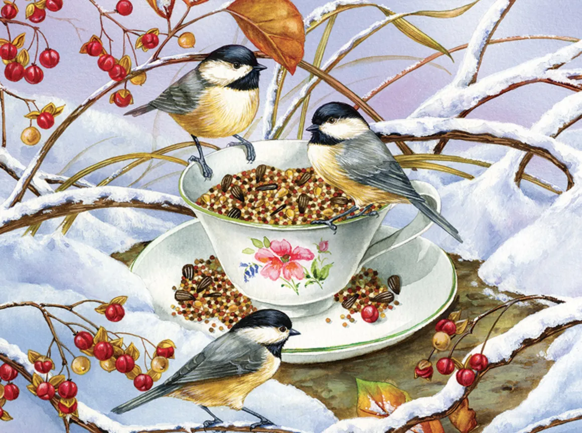 Cobble Hill Chickadee Tea - puzzel van 275 XXL stukjes