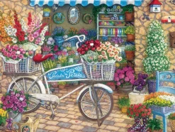 Cobble Hill Fiets bij de bloemenwinkel - puzzel van 275 XXL stukjes