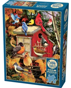 Cobble Hill Herfst Vogelhuisje - puzzel van 500 XL stukjes