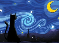 Cobble Hill Mrowwy Night - puzzel van 500 XL stukjes