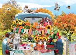 Cobble Hill Pick-up Truck in de herfst - puzzel van 500 XL stukjes