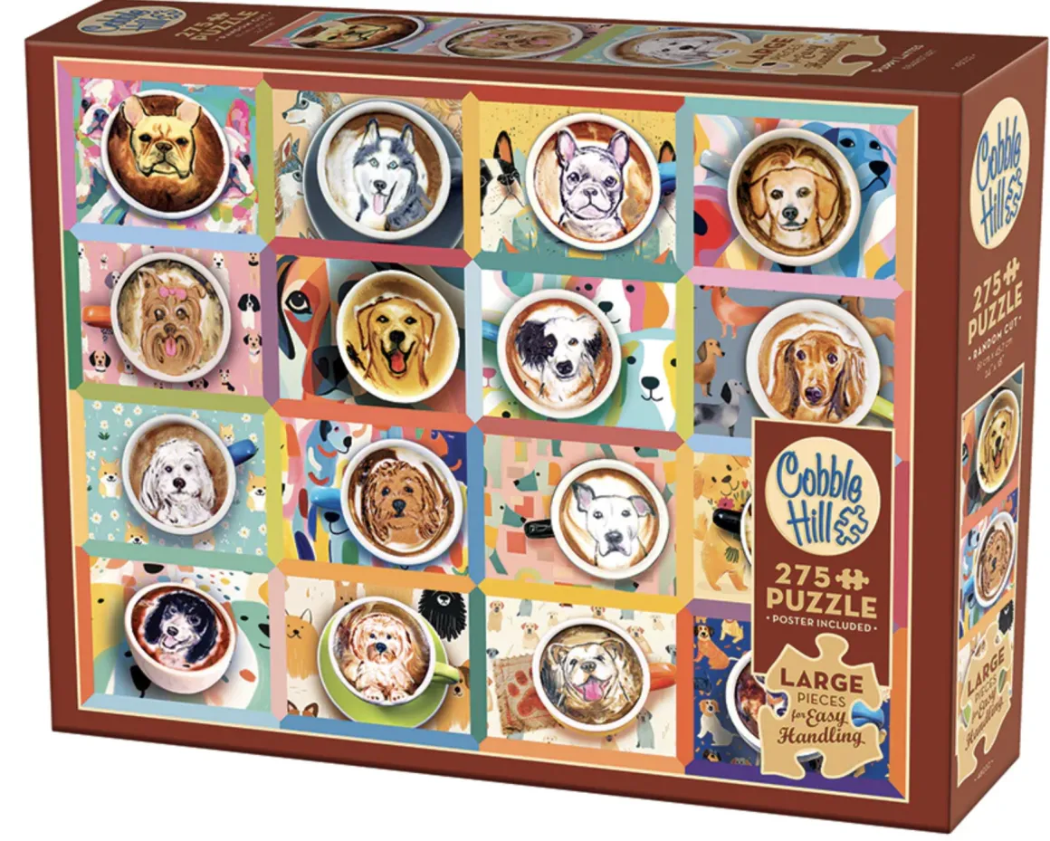 Cobble Hill Puppy Lattes - puzzel van 275 XXL stukjes