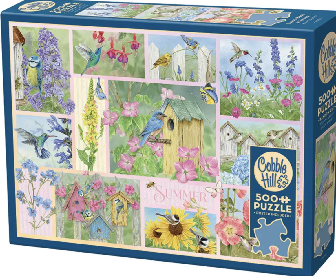 Cobble Hill Tuinvogels in de Zomer - puzzel van 500 XL stukjes