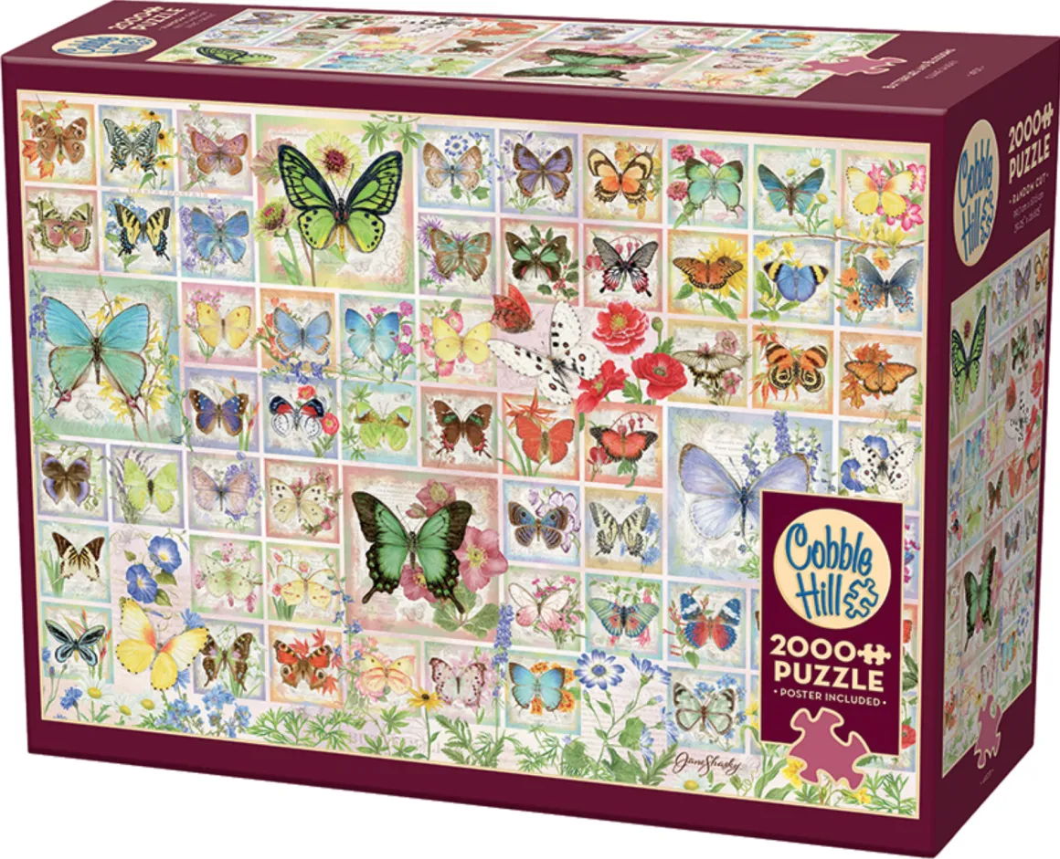 Cobble Hill Vlinders en Bloesems - puzzel van 2000 stukjes