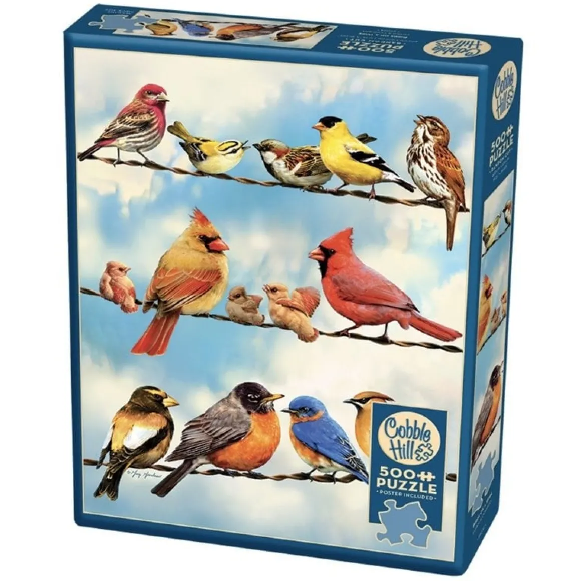 Cobble Hill Vogels op de draad - puzzel van 500 XL stukjes