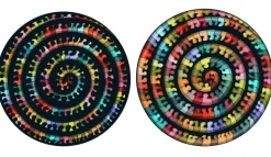 Curiosi Millepedes - Dubbelzijdige Ronde puzzel in hout - 324 stukjes