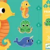 Djeco 3 puzzels dieren in de zee - 4, 6 en 9 stukjes