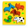 Djeco Als kat en hond - houten puzzel - 5 stukjes