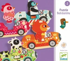 Djeco Bolidanimo - 8 puzzeltjes van 2 stukjes