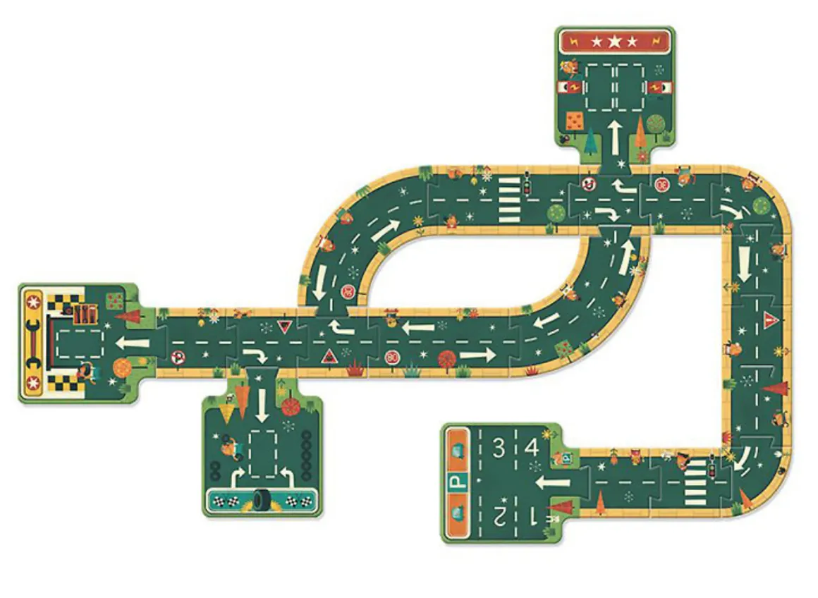 Djeco Bouw zelf je route - 21 stukjes