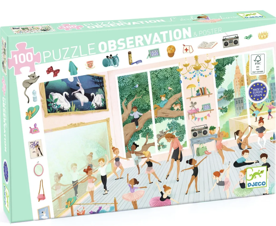 Djeco De dansschool - puzzel van 100 stukjes