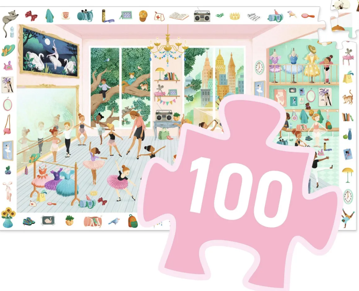 Djeco De dansschool - puzzel van 100 stukjes