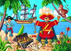 Djeco De piraat en z'n schat - puzzel van 36 stukjes