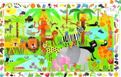 Djeco Drukte in de jungle - puzzel van 35 stukjes