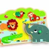 Djeco Geluidenpuzzel - de Zoo - 5 stukjes