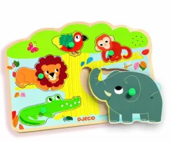 Djeco Geluidenpuzzel - de Zoo - 5 stukjes