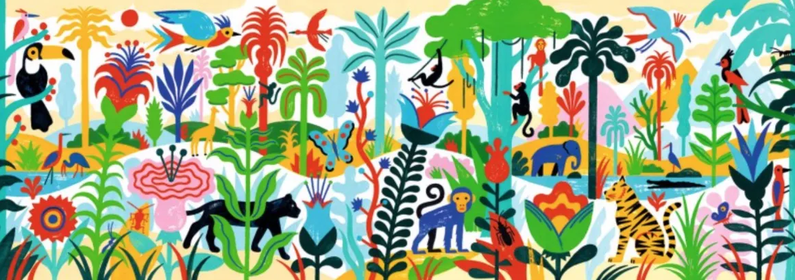 Djeco Jungle - Puzzel van 100 stukjes