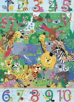 Djeco Jungle - van 1 tot 10 - 54 stukjes