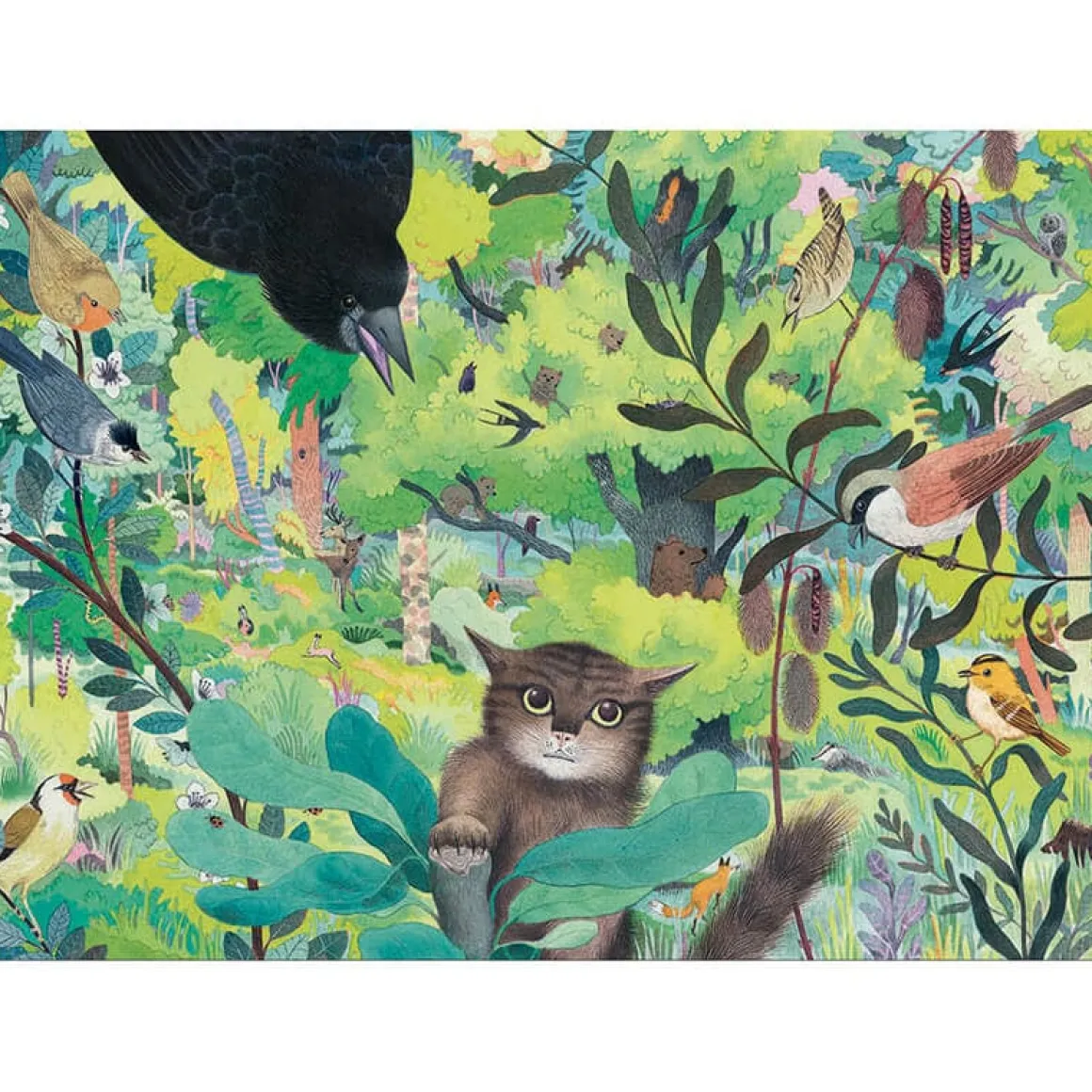 Djeco Uilen en Vogels - puzzel van 1000 stukjes - Panorama