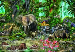 Educa Afrikaanse jungle - puzzel van 2000 stukjes