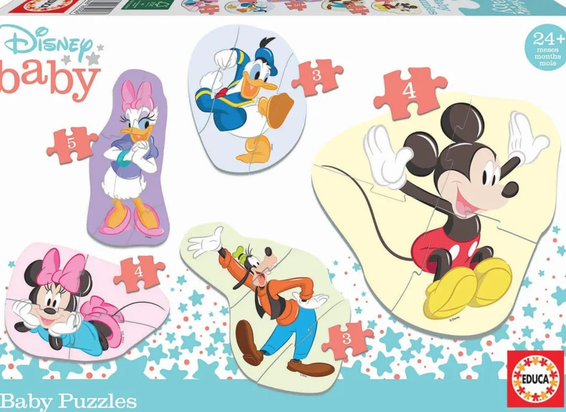 Educa Baby Mickey - 3, 4 en 5 stukjes