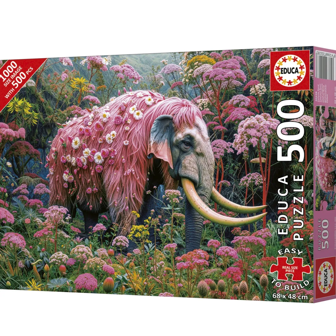 Educa Bloemenolifant- legpuzzel van 500 XL stukjes