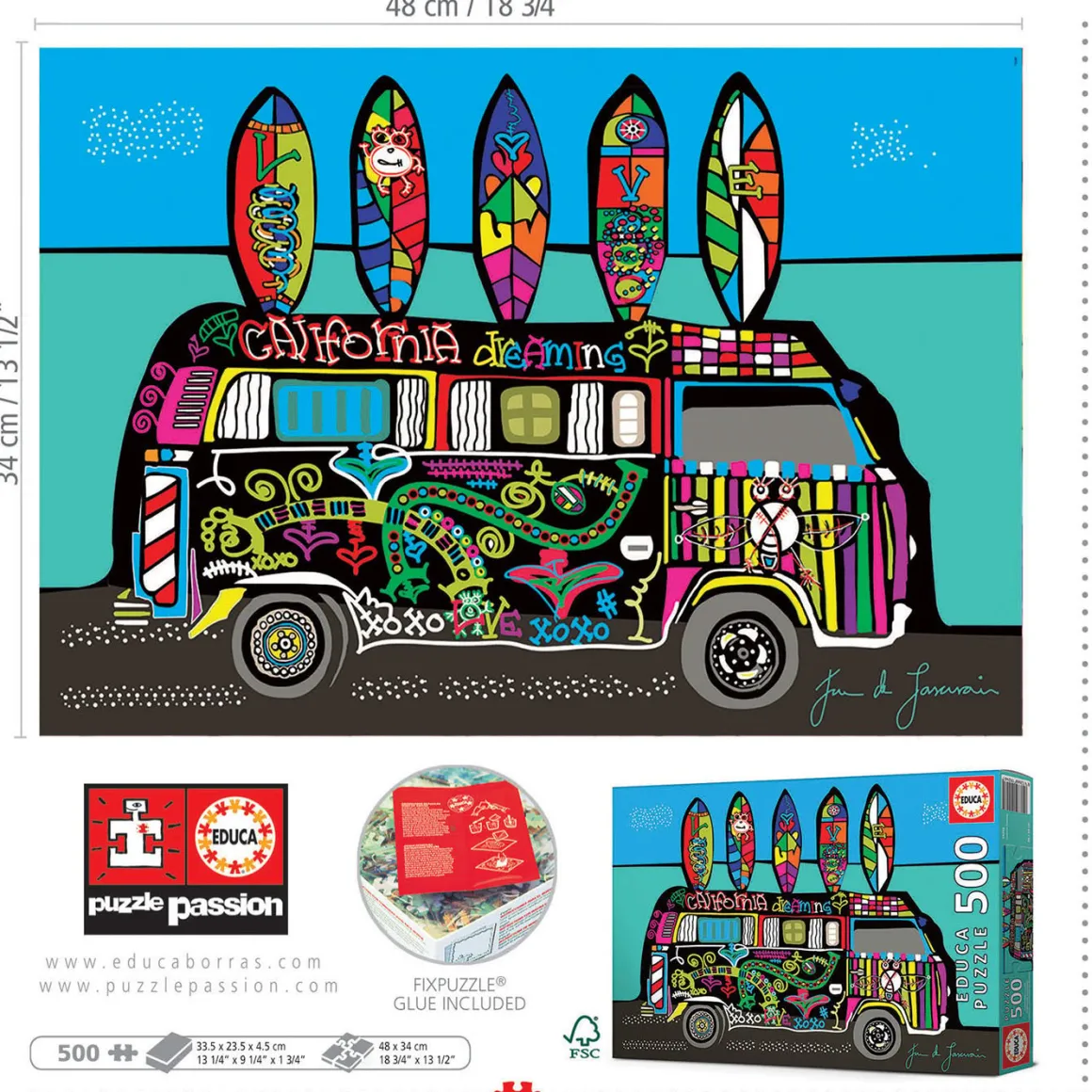 Educa California Dreaming - legpuzzel van 500 stukjes