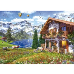 Educa Chalet in de Alpen - puzzel van 4000 stukjes