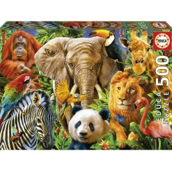 Educa Collage Wilde Dieren - legpuzzel van 500 stukjes