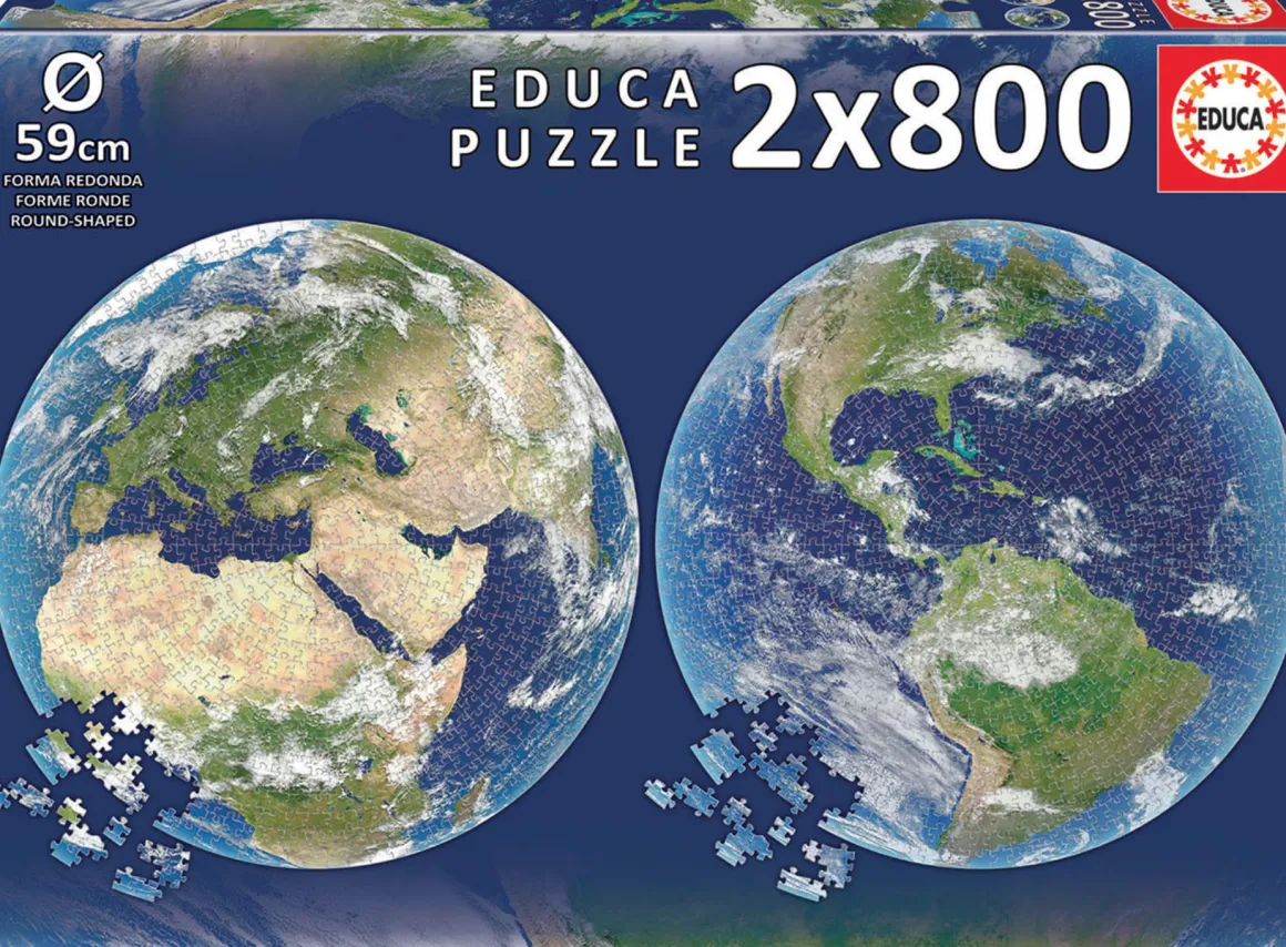 Educa De aarde - 2 Cirkelvormige puzzels - 800 stukjes