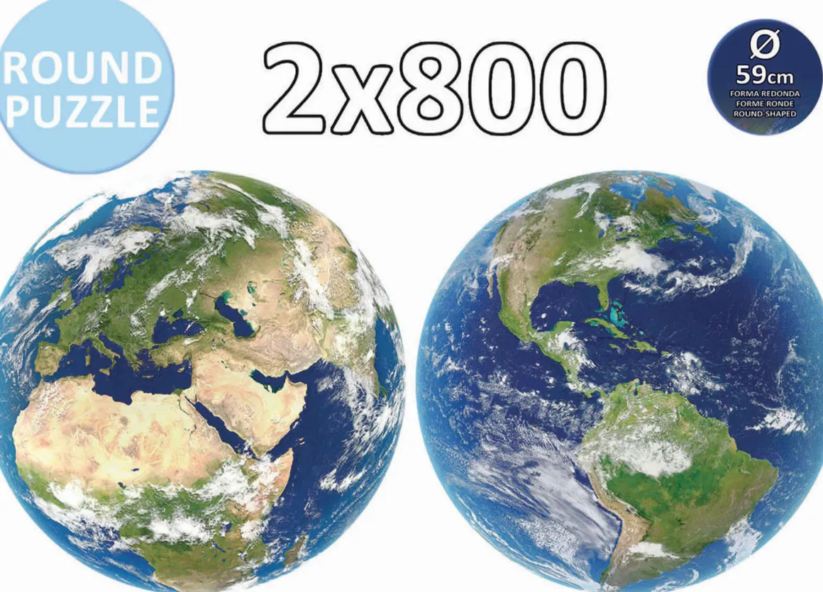 Educa De aarde - 2 Cirkelvormige puzzels - 800 stukjes