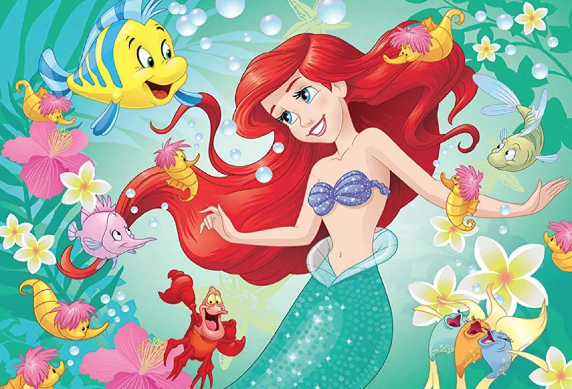 Educa Disney prinsessen - Ariël en Jasmine - 2 x 48 stukjes