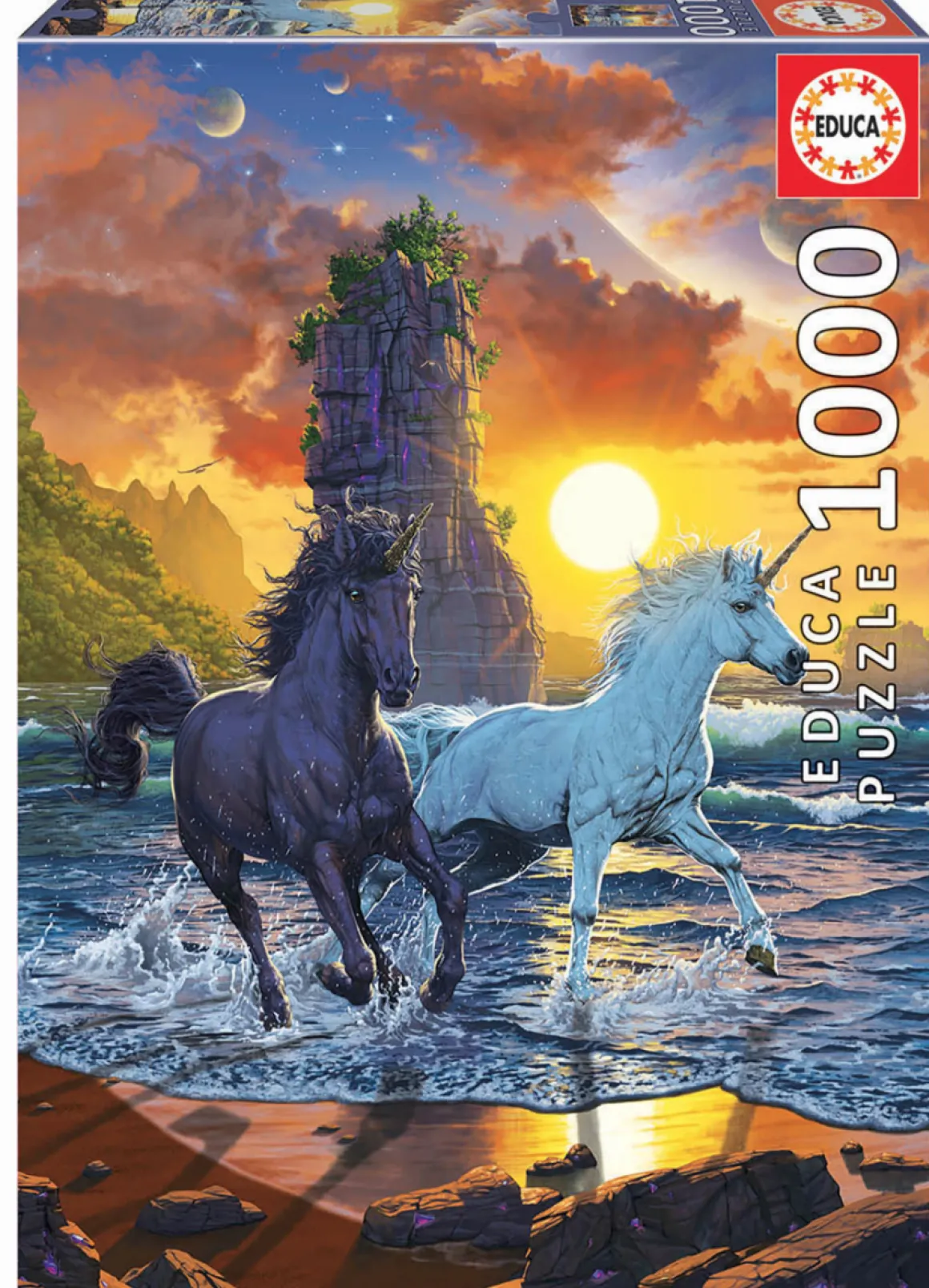 Educa Eenhoorns op het strand - legpuzzel van 1000 stukjes