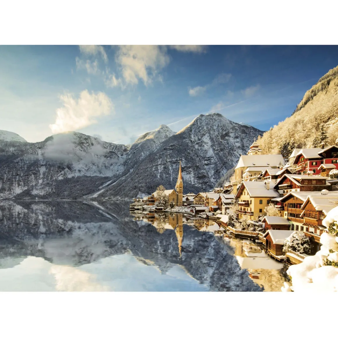 Educa Hallstatt in de sneeuw - Oostenrijk - legpuzzel van 1500 stukjes