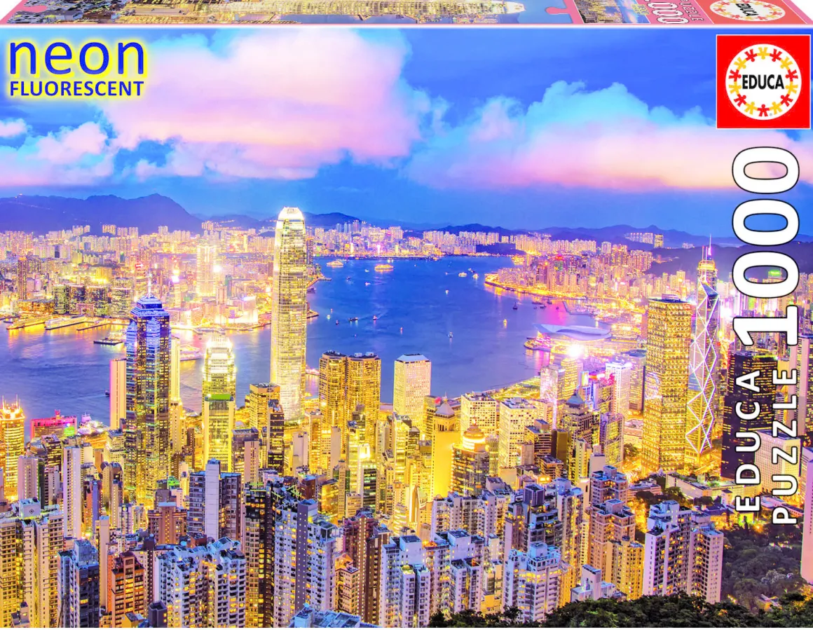 Educa Hong Kong Skyline - Glow in the Dark - puzzel 1000 stukjes