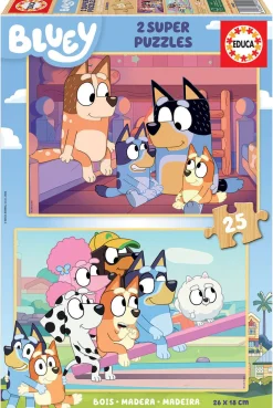 Educa HOUT: Bluey - 2 x 25 stukjes