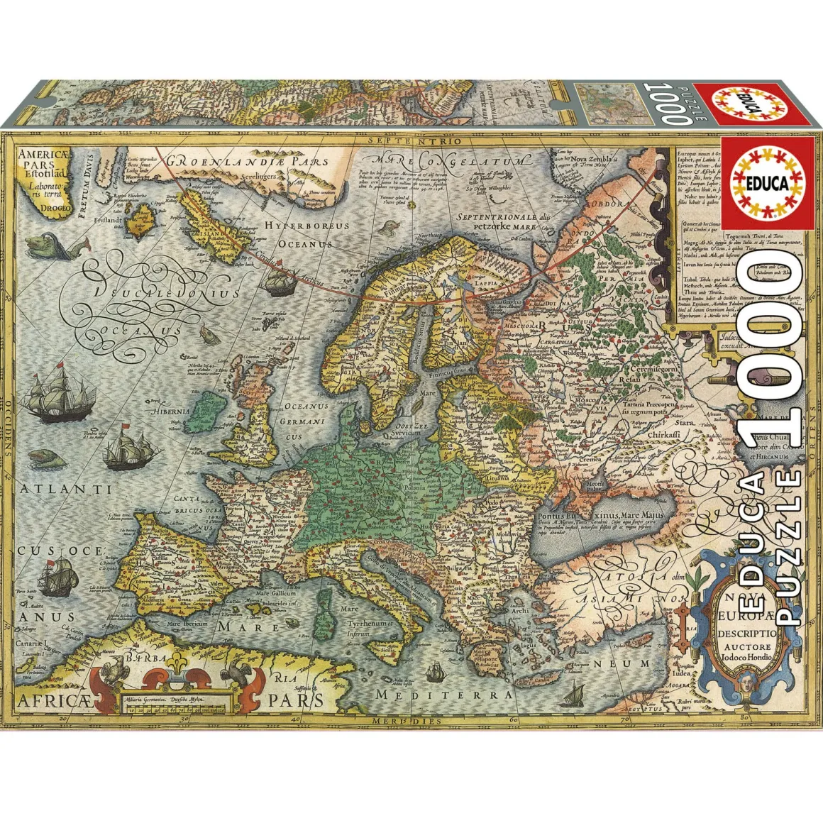 Educa Kaart van Europa - puzzel 1000 stukjes