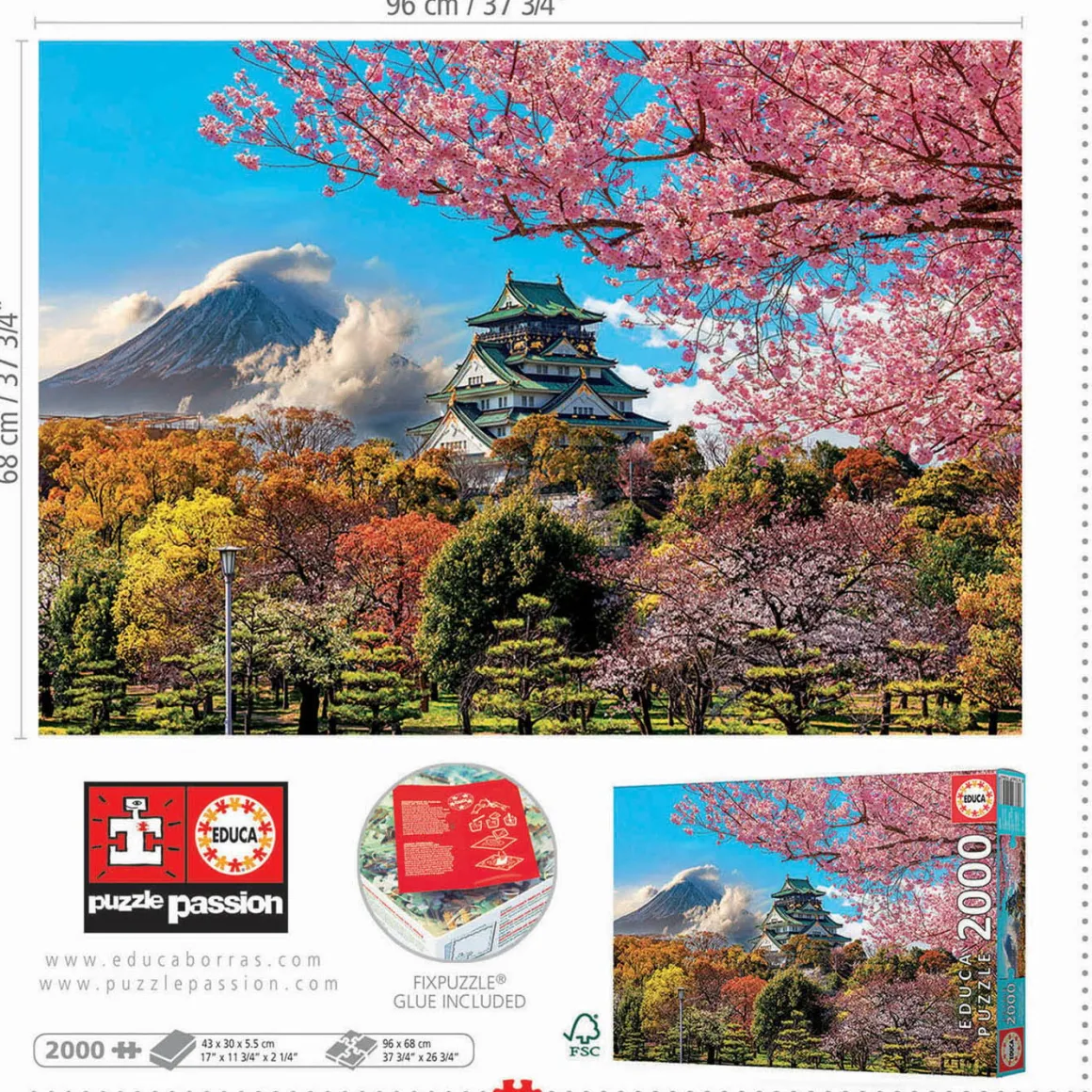 Educa Kasteel van Osaka - puzzel van 2000 stukjes