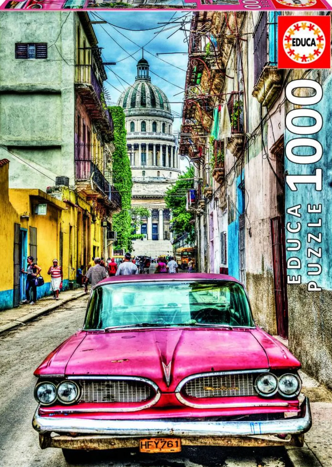 Educa Oldtimer in Havana - puzzel van 1000 stukjes