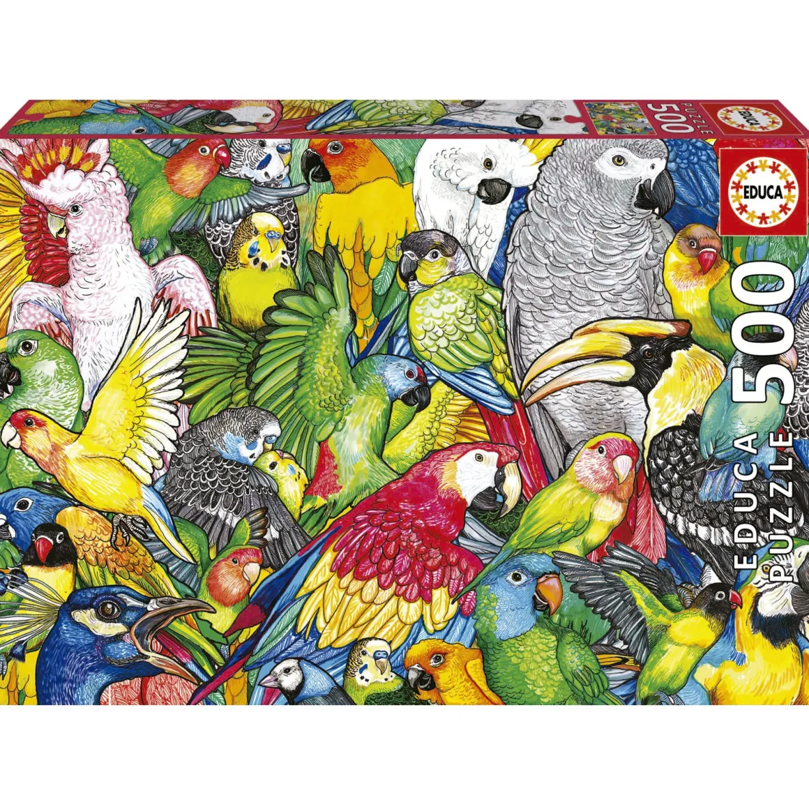Educa Papegaaien - legpuzzel van 500 stukjes