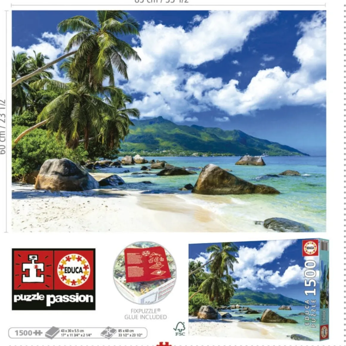 Educa Seychellen - legpuzzel van 1500 stukjes
