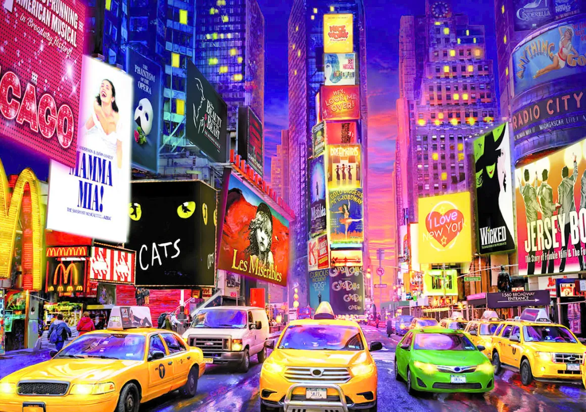 Educa Times Square - Glow in the Dark - puzzel 1000 stukjes